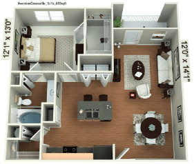 Aventine 1 Bedroom Apartment with Deluxe Patio